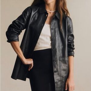 Sezane Will Jacket black leather brand new tags nvr worn sz large! Offer!